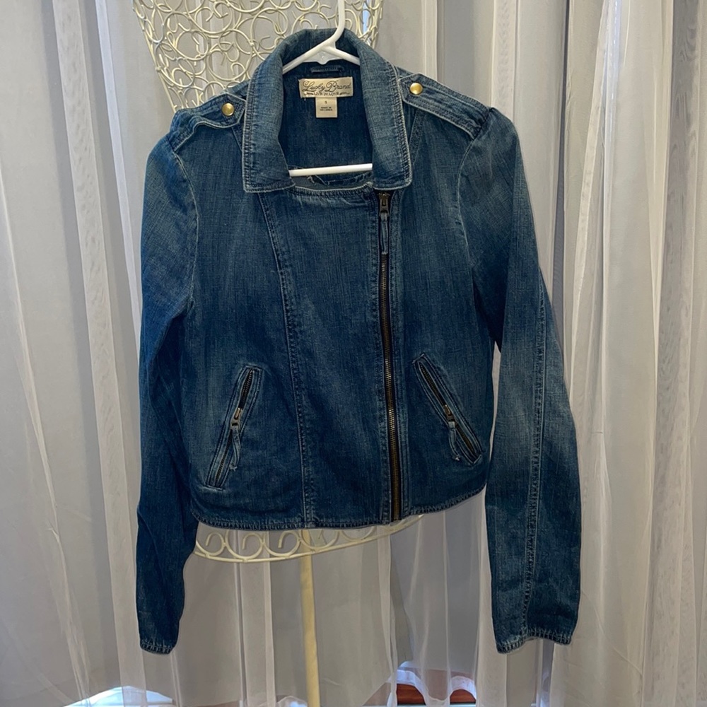 Lucky Brand Live in Love Moto Denim Jacket